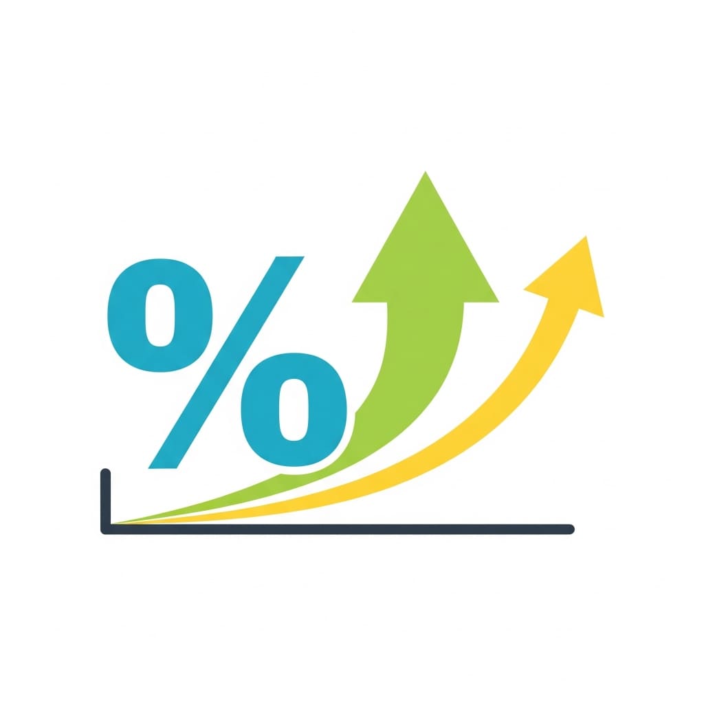 Representación gráfica de como actuan los intereses compuestos de manera creciente sobre las inversiones financieras